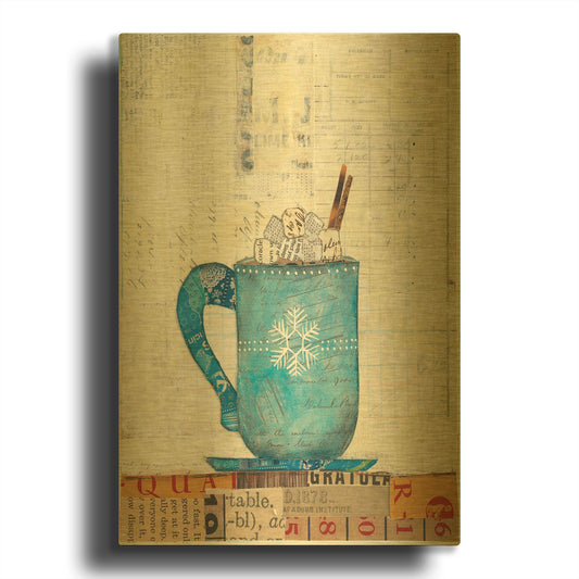'Cozy Cups I' By Courtney Prahl Gold Metal Wall Art