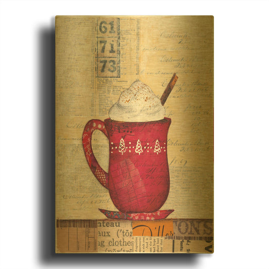 'Cozy Cups III' By Courtney Prahl Gold Metal Wall Art