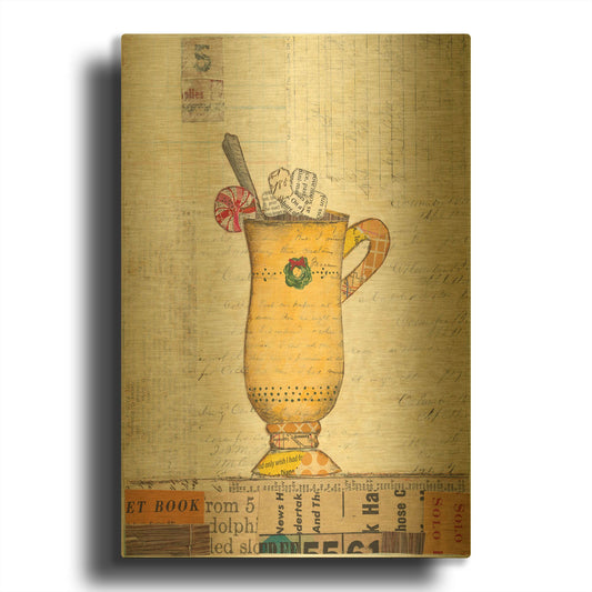 'Cozy Cups IV' By Courtney Prahl Gold Metal Wall Art