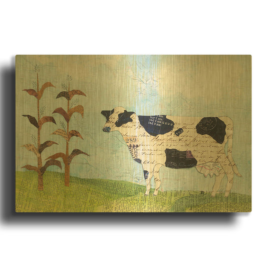 'On the Farm IV' By Courtney Prahl Gold Metal Wall Art