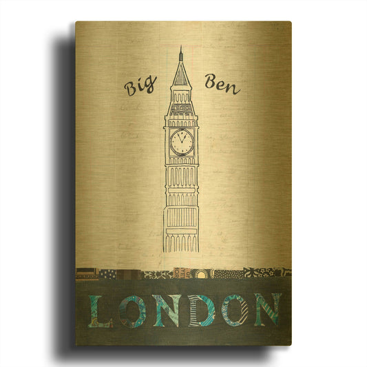 'Big Ben' By Courtney Prahl Gold Metal Wall Art