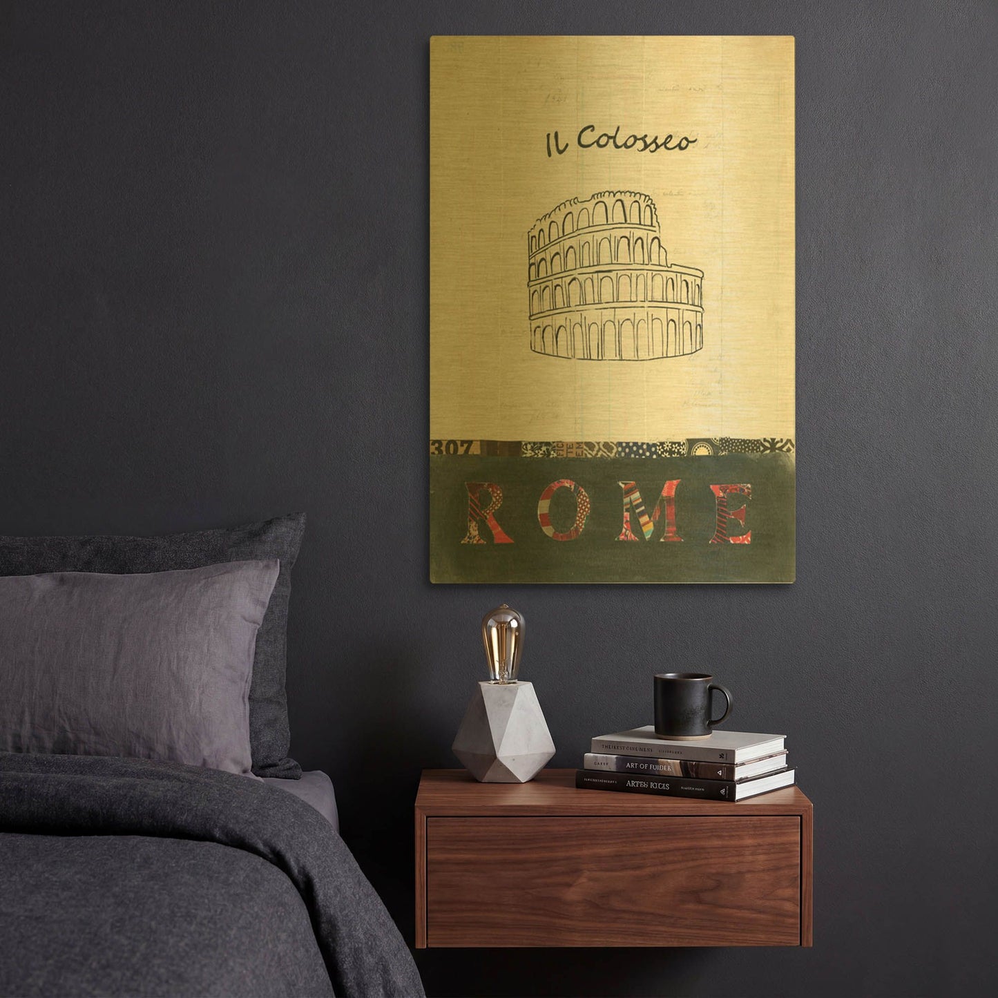 'Il Colosseo' By Courtney Prahl Gold Metal Wall Art