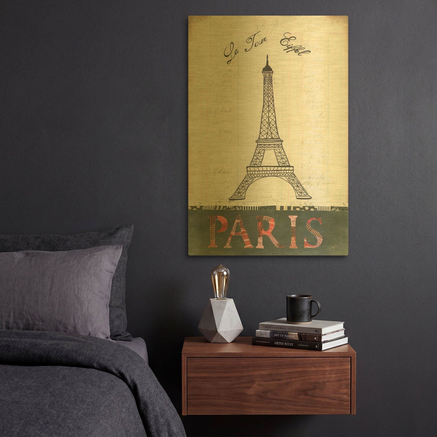 'La Tour Eiffel' By Courtney Prahl Gold Metal Wall Art