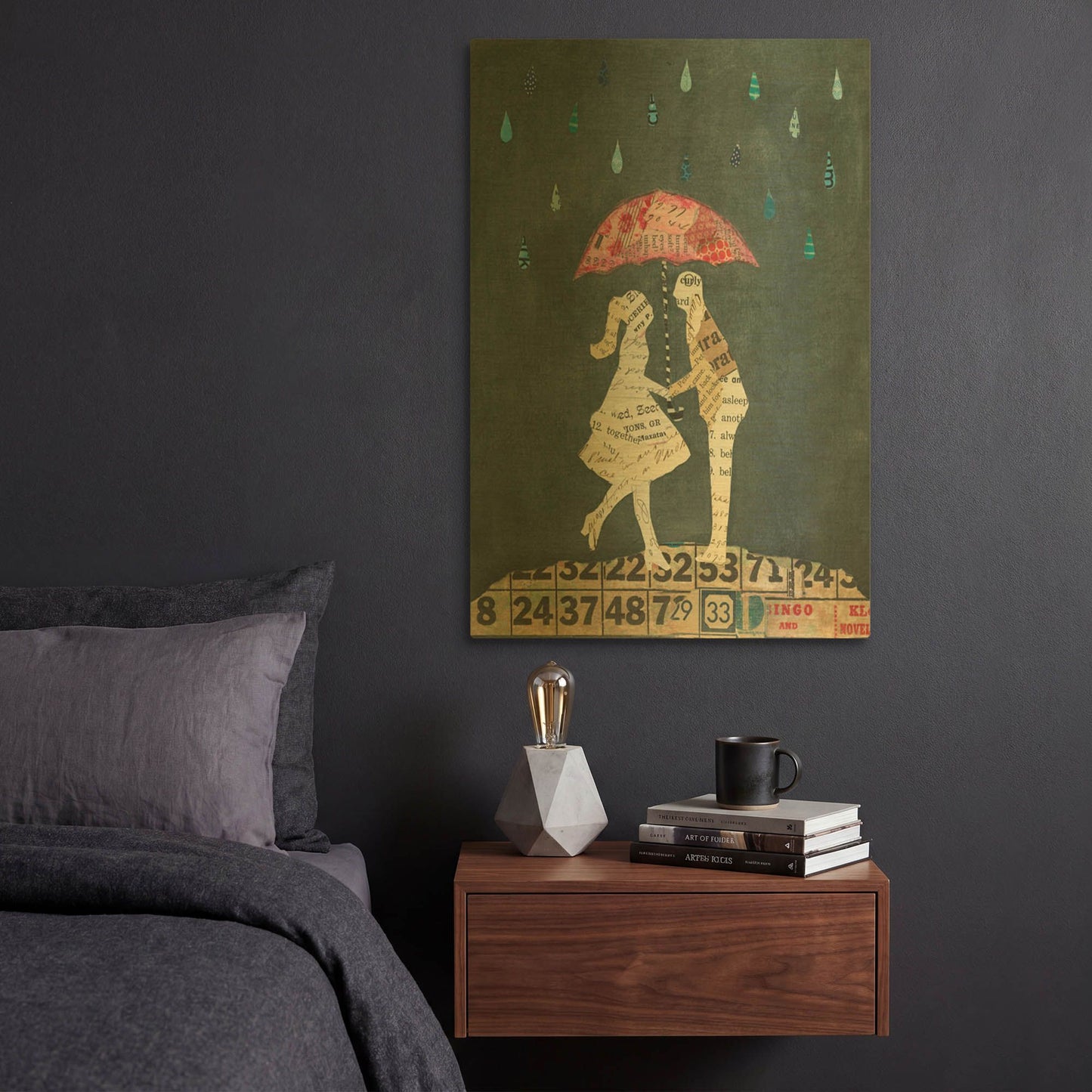 'Cute Couple II' By Courtney Prahl Gold Metal Wall Art