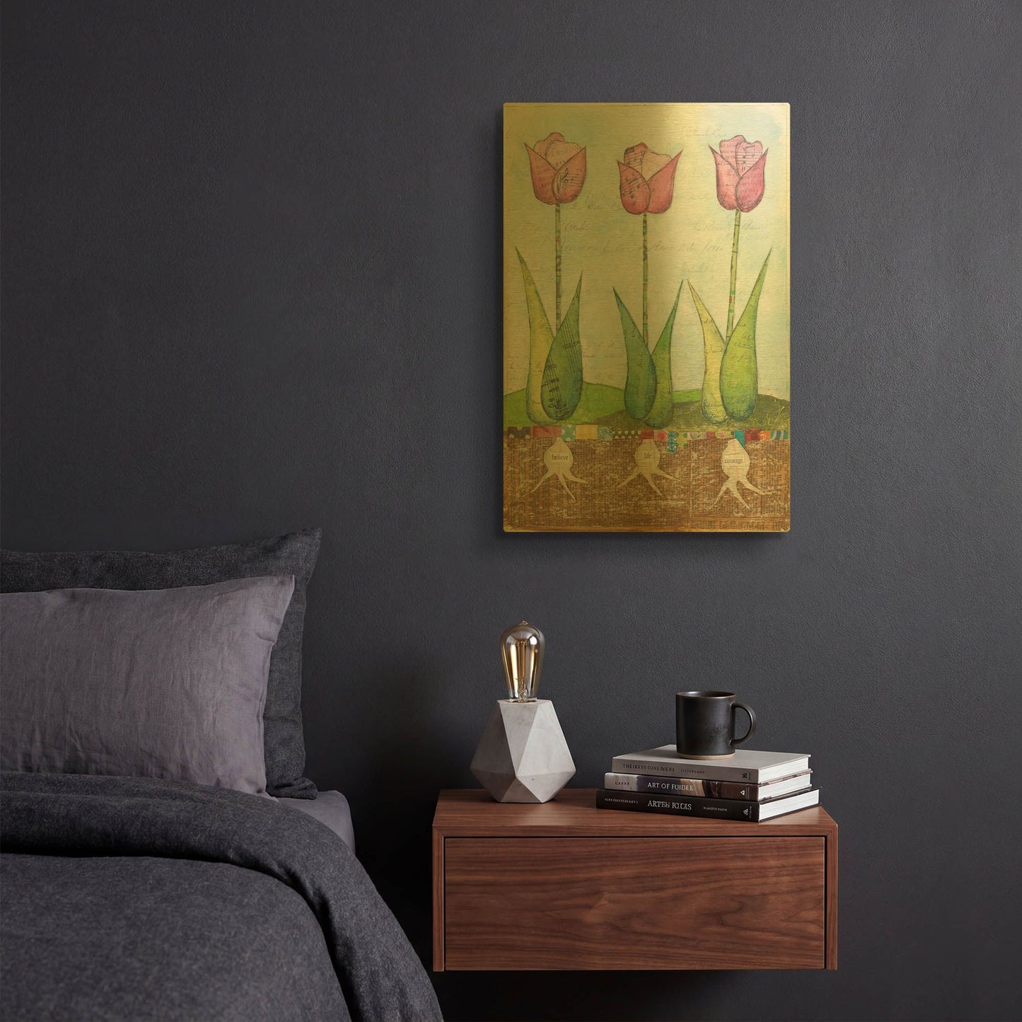 'Spring Inspiration I' By Courtney Prahl Gold Metal Wall Art