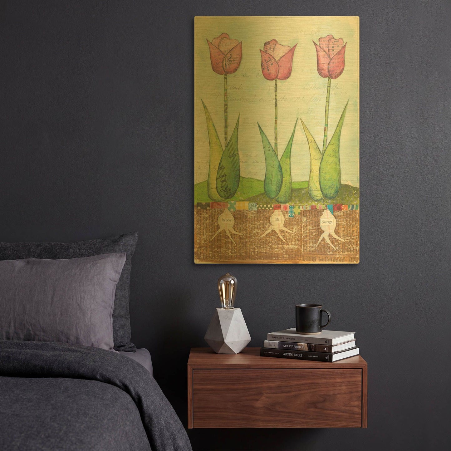 'Spring Inspiration I' By Courtney Prahl Gold Metal Wall Art