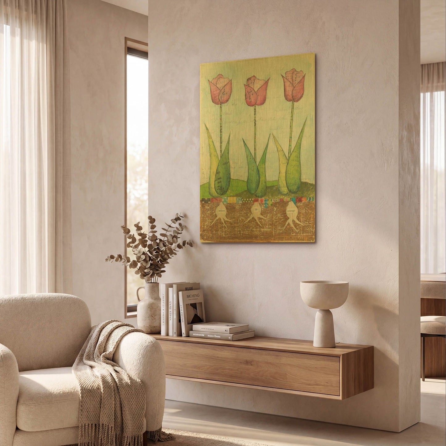 'Spring Inspiration I' By Courtney Prahl Gold Metal Wall Art