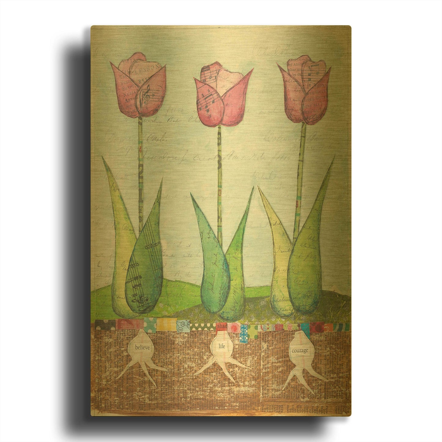 'Spring Inspiration I' By Courtney Prahl Gold Metal Wall Art