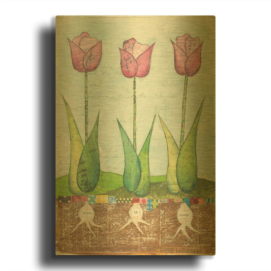 'Spring Inspiration I' By Courtney Prahl Gold Metal Wall Art