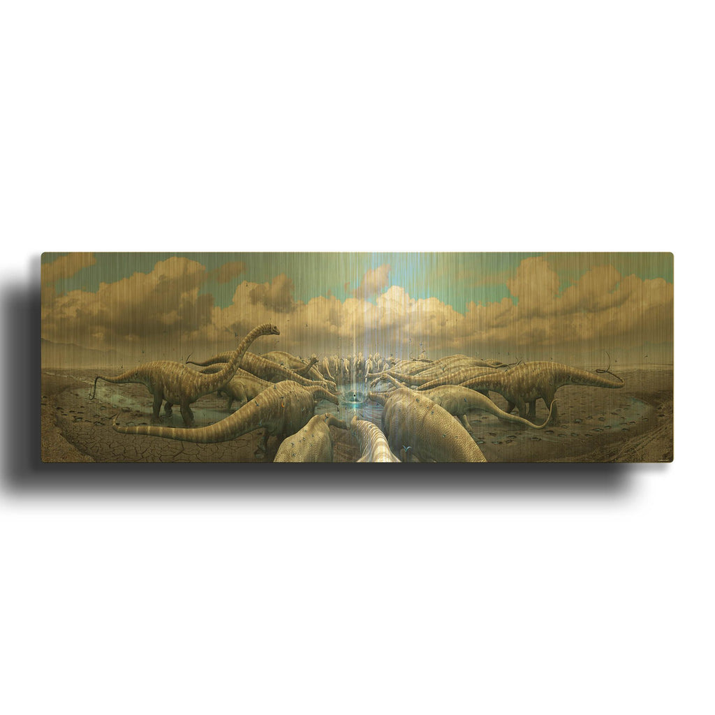 'Moment Before Extinction' By Damir Martin Gold Metal Wall Art