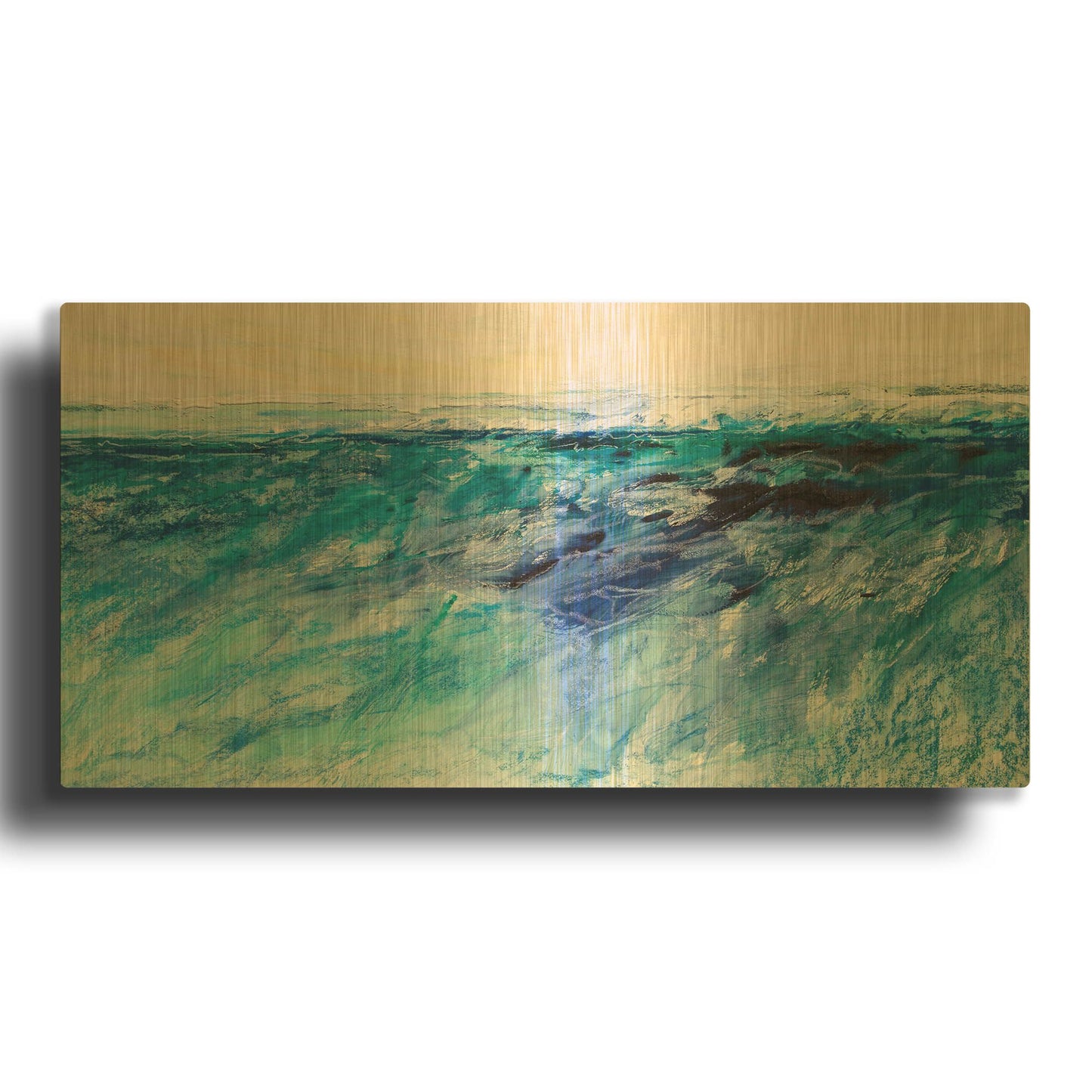 'Wave 6' By Jennifer Gardner Gold Metal Wall Art