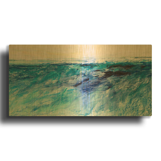 'Wave 6' By Jennifer Gardner Gold Metal Wall Art