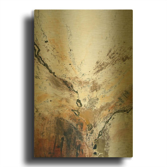 'Black and Gold Series 4' By Jennifer Gardner Gold Metal Wall Art