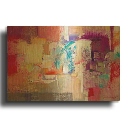 'Purple Series 1' By Jennifer Gardner Gold Metal Wall Art