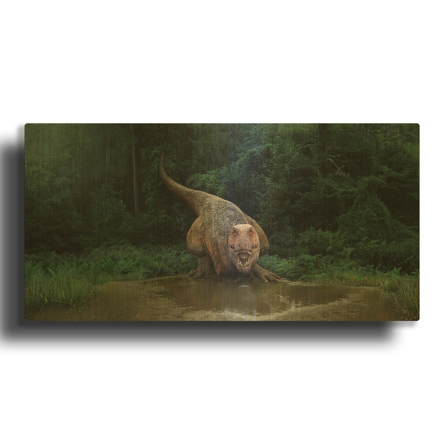 'Watering Hole' By Damir Martin Gold Metal Wall Art