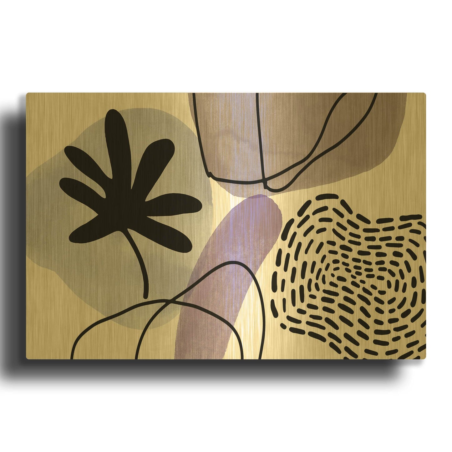 'Lawn in the Woods 9' By Irena Orlov Gold Metal Wall Art
