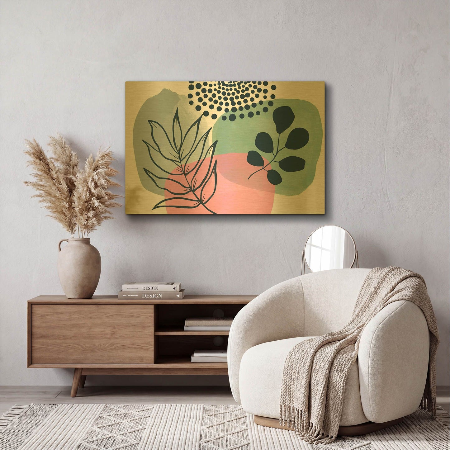 'Lawn in the Woods 1' By Irena Orlov Gold Metal Wall Art