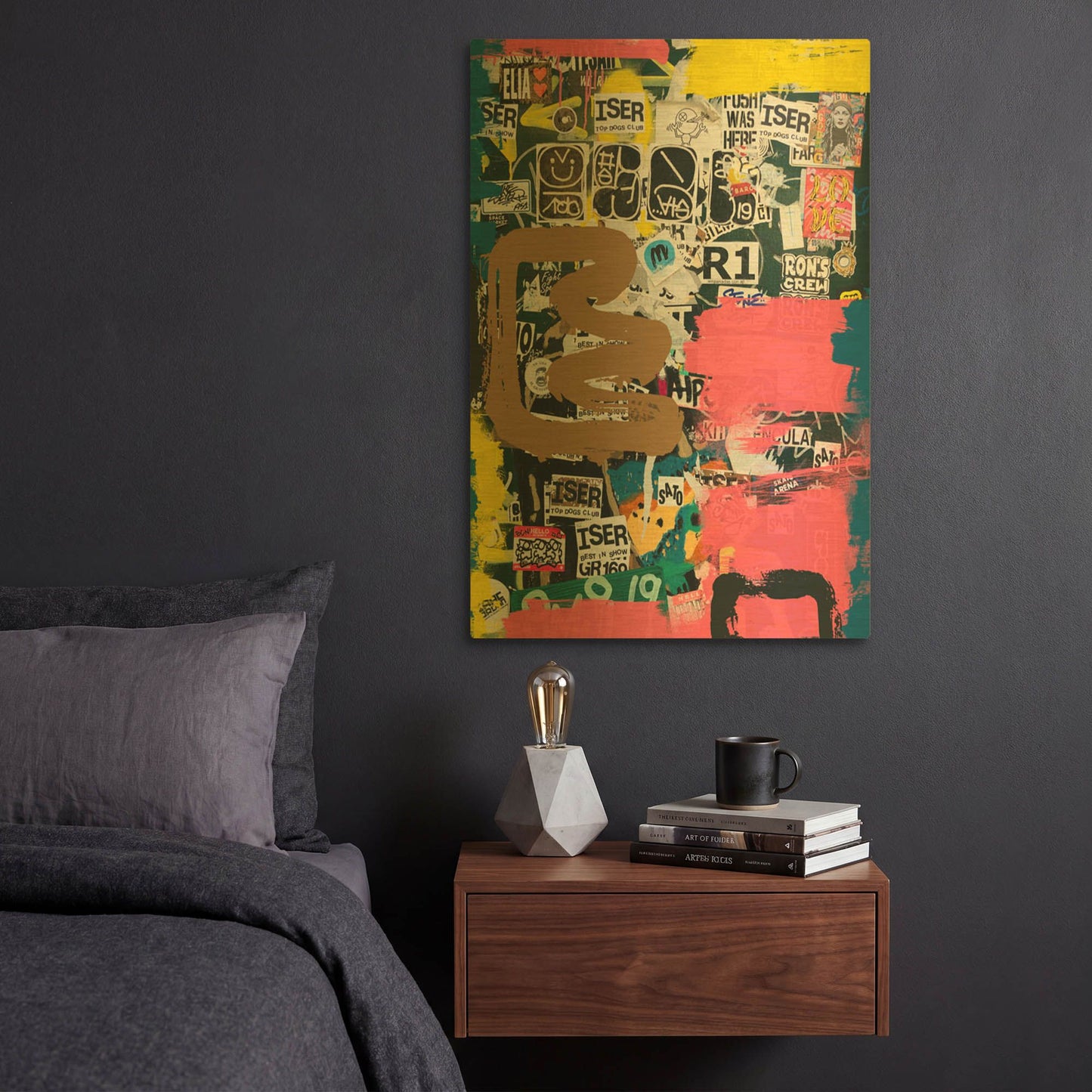 'Sort of thought' By Irena Orlov Gold Metal Wall Art