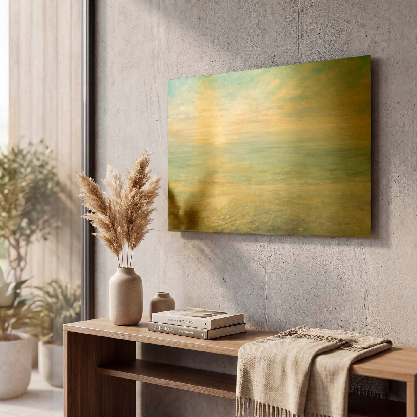 'Sunrise' By Danhui Nai Gold Metal Wall Art