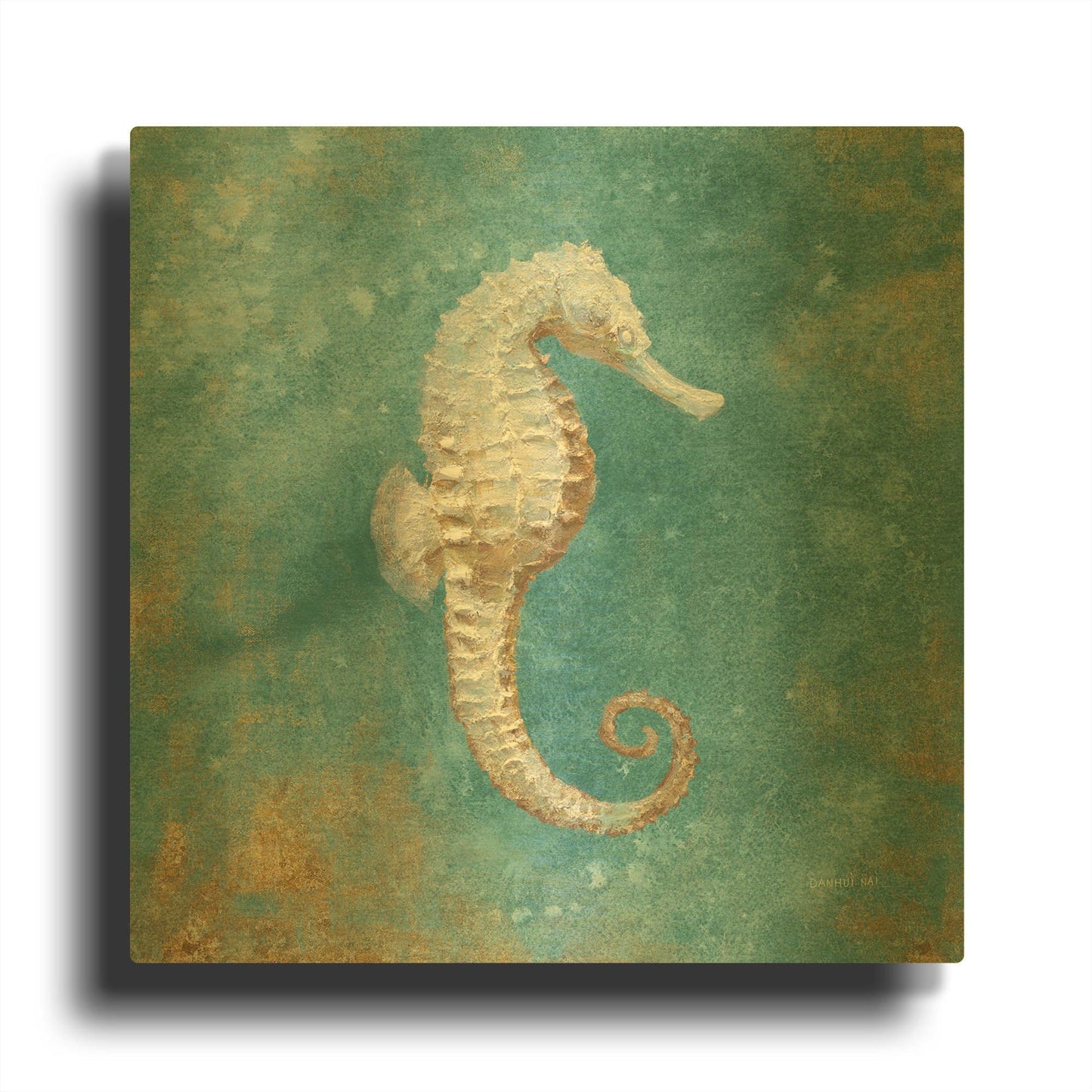 'Treasures From The Sea I' By Danhui Nai Gold Metal Wall Art