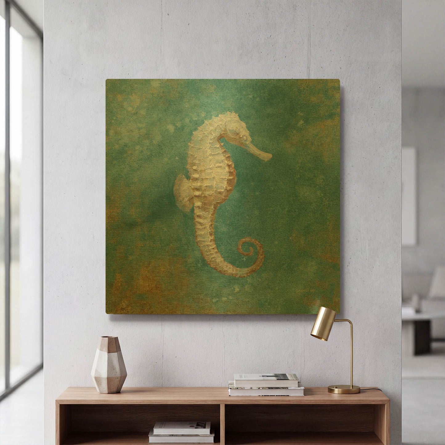 'Treasures From The Sea I' By Danhui Nai Gold Metal Wall Art