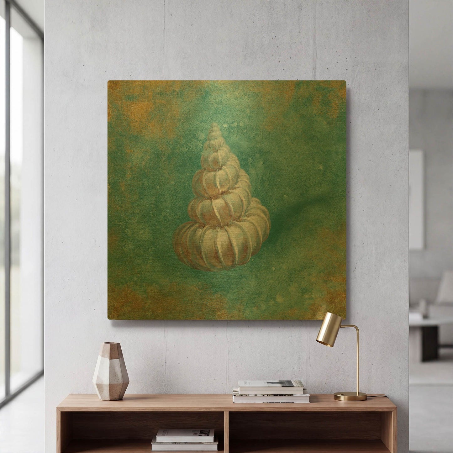 'Treasures From The Sea II' By Danhui Nai Gold Metal Wall Art