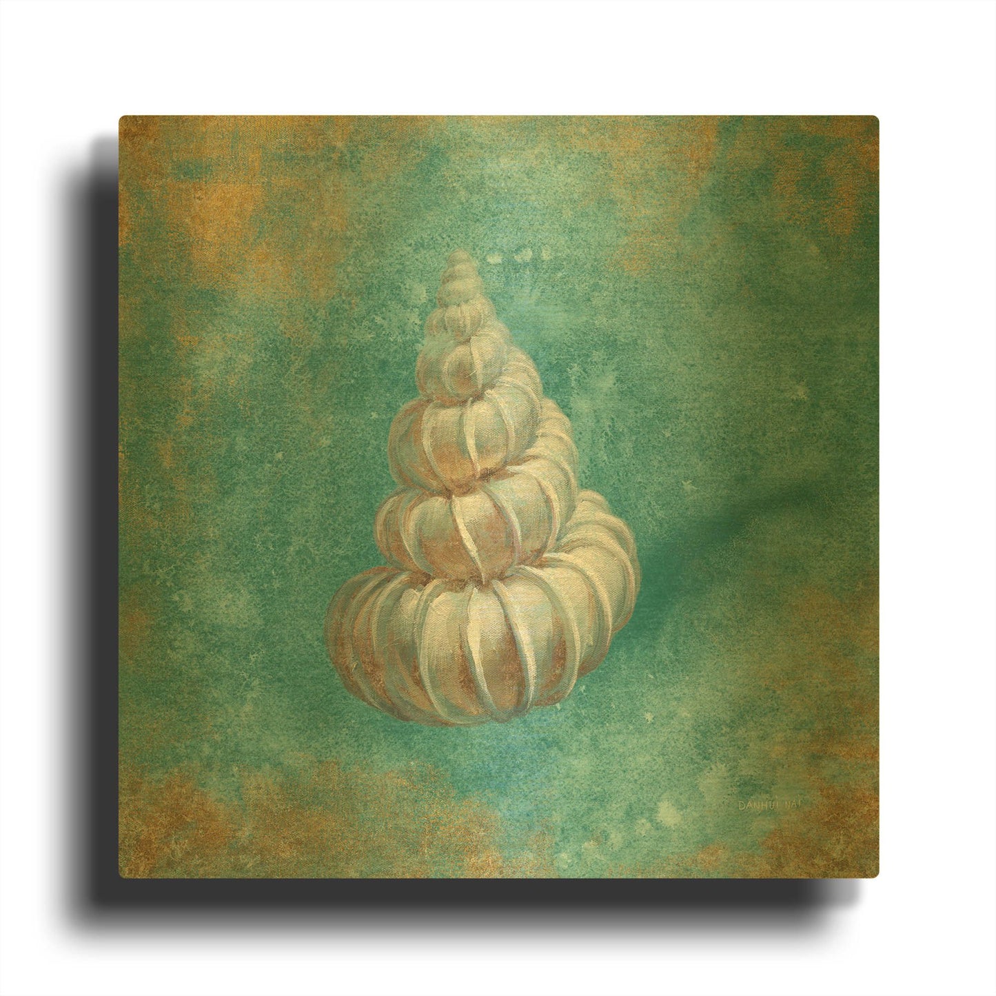 'Treasures From The Sea II' By Danhui Nai Gold Metal Wall Art