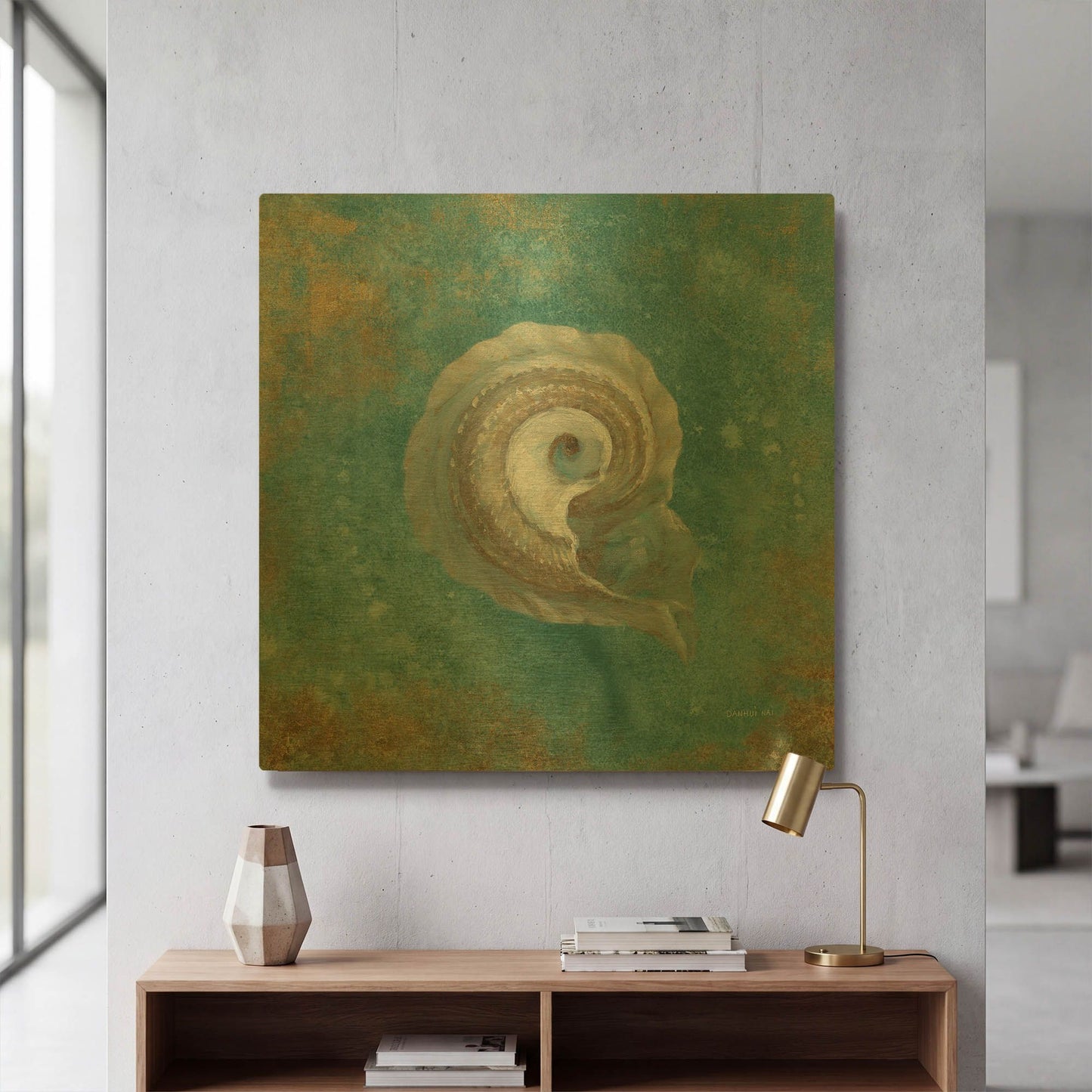 'Treasures From The Sea III' By Danhui Nai Gold Metal Wall Art