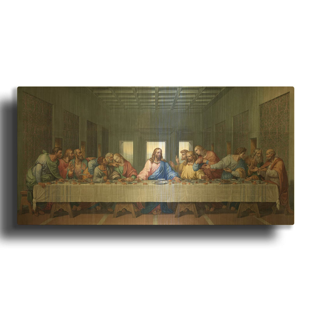 'The Last Supper from Shutterstock' By Leonardo Da Vinci Gold Metal Wall Art