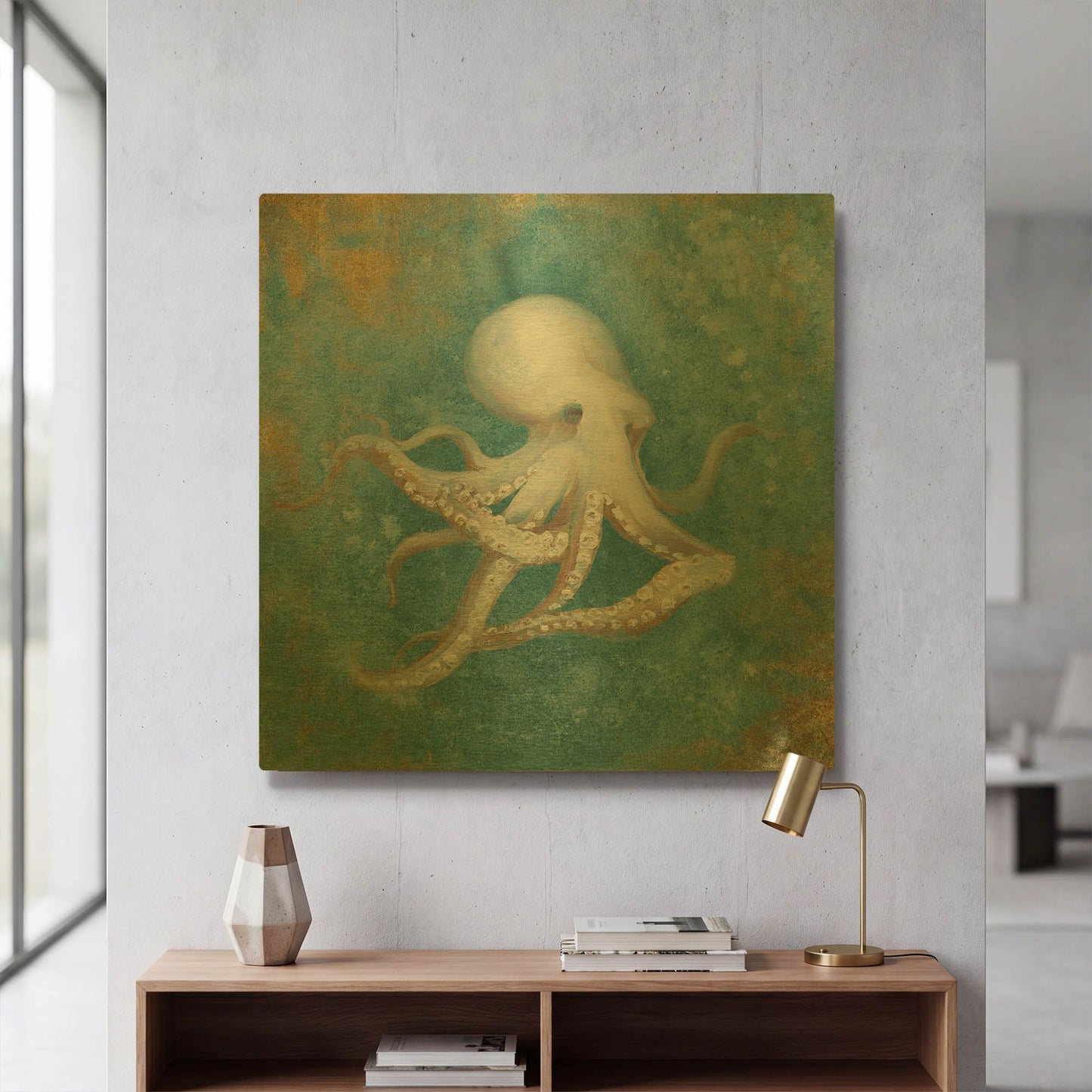 'Treasures From The Sea V' By Danhui Nai Gold Metal Wall Art