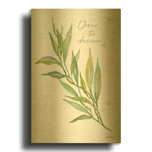 'Dare to Dream' By Cindy Jacobs Gold Metal Wall Art