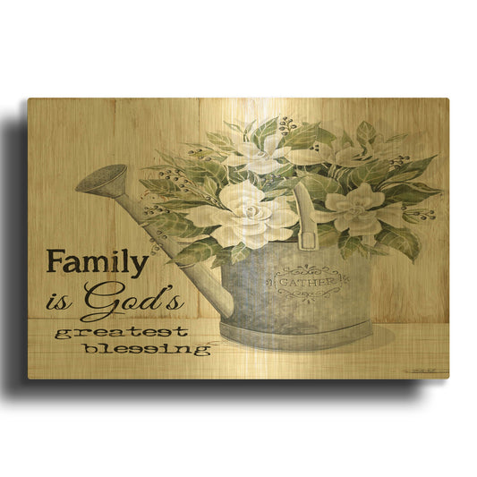 'Family is God' By Cindy Jacobs Gold Metal Wall Art