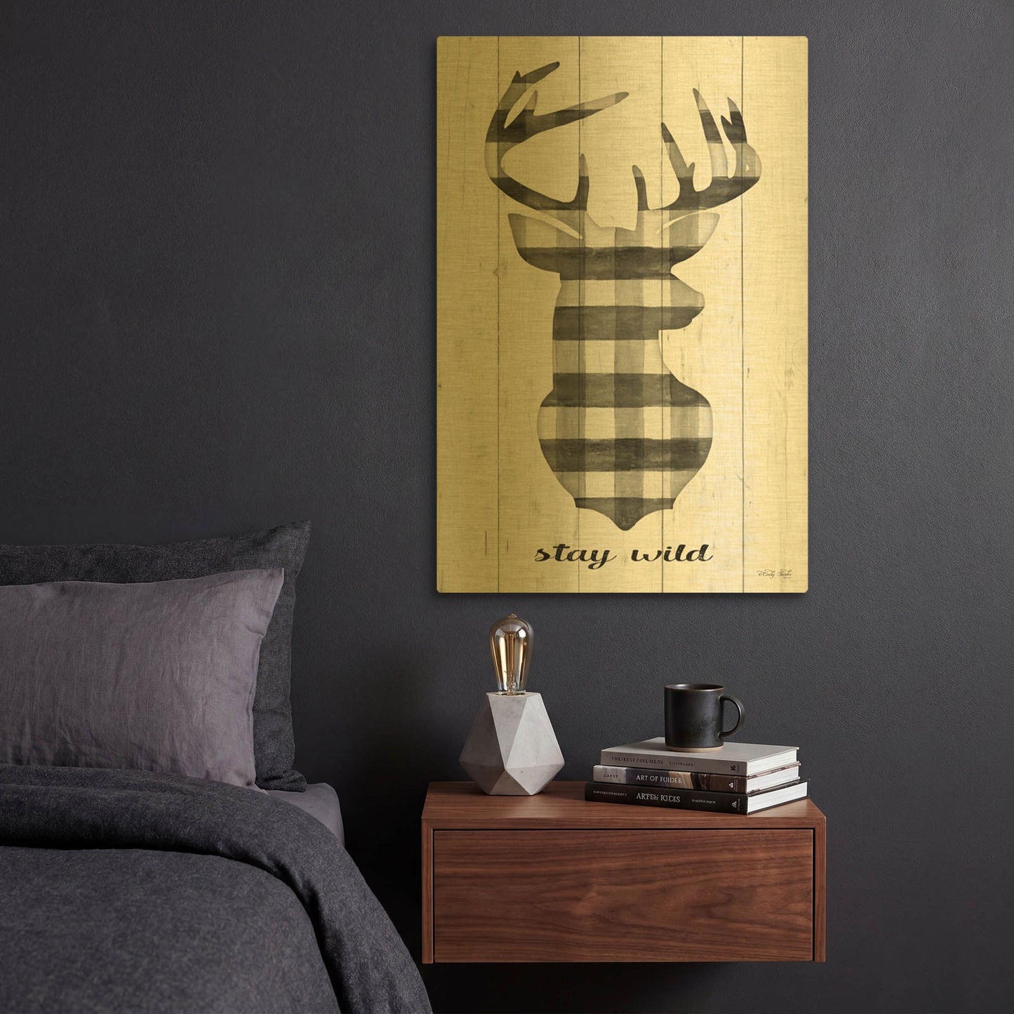 'Stay Wild' By Cindy Jacobs Gold Metal Wall Art