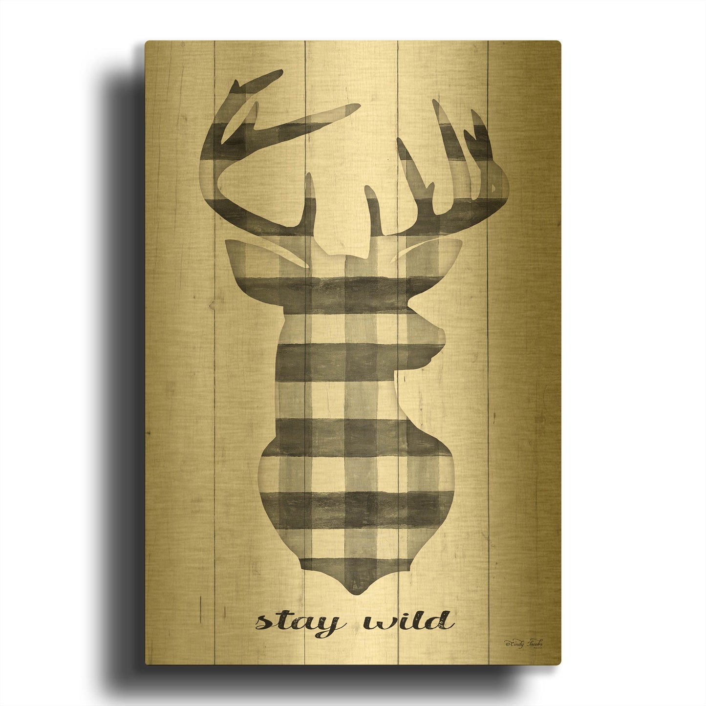 'Stay Wild' By Cindy Jacobs Gold Metal Wall Art