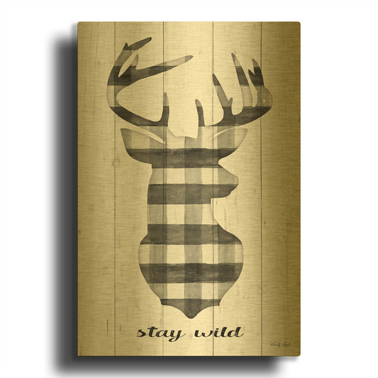 'Stay Wild' By Cindy Jacobs Gold Metal Wall Art