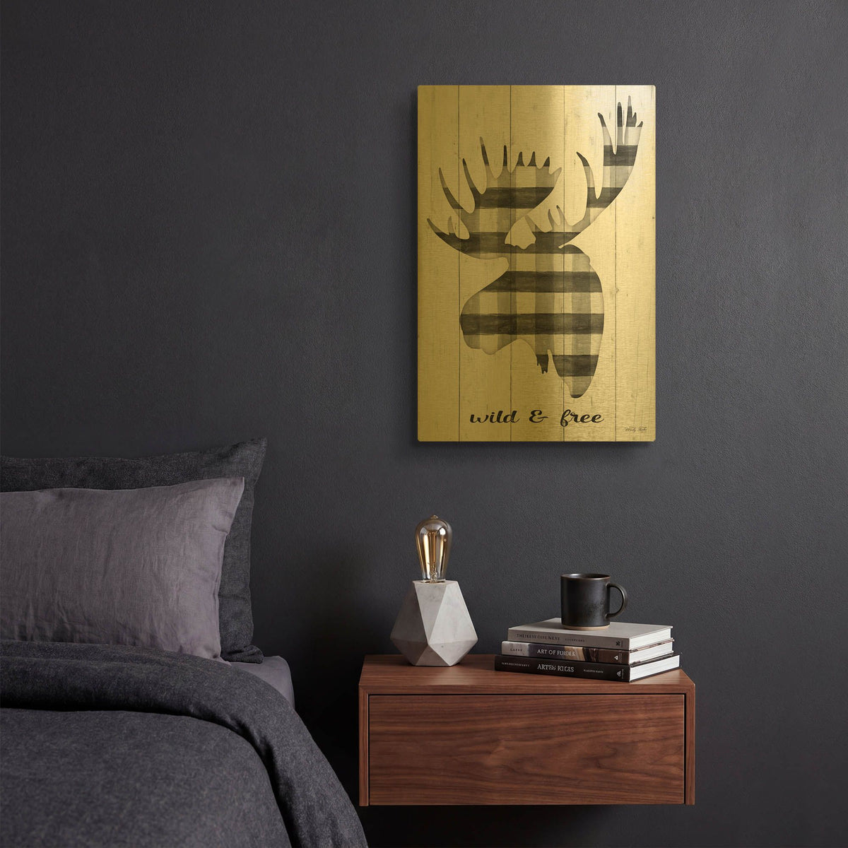 'Wild & Free' By Cindy Jacobs Gold Metal Wall Art