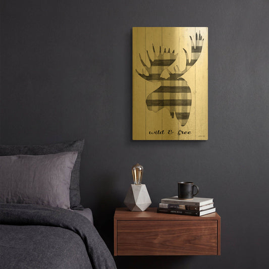 'Wild & Free' By Cindy Jacobs Gold Metal Wall Art