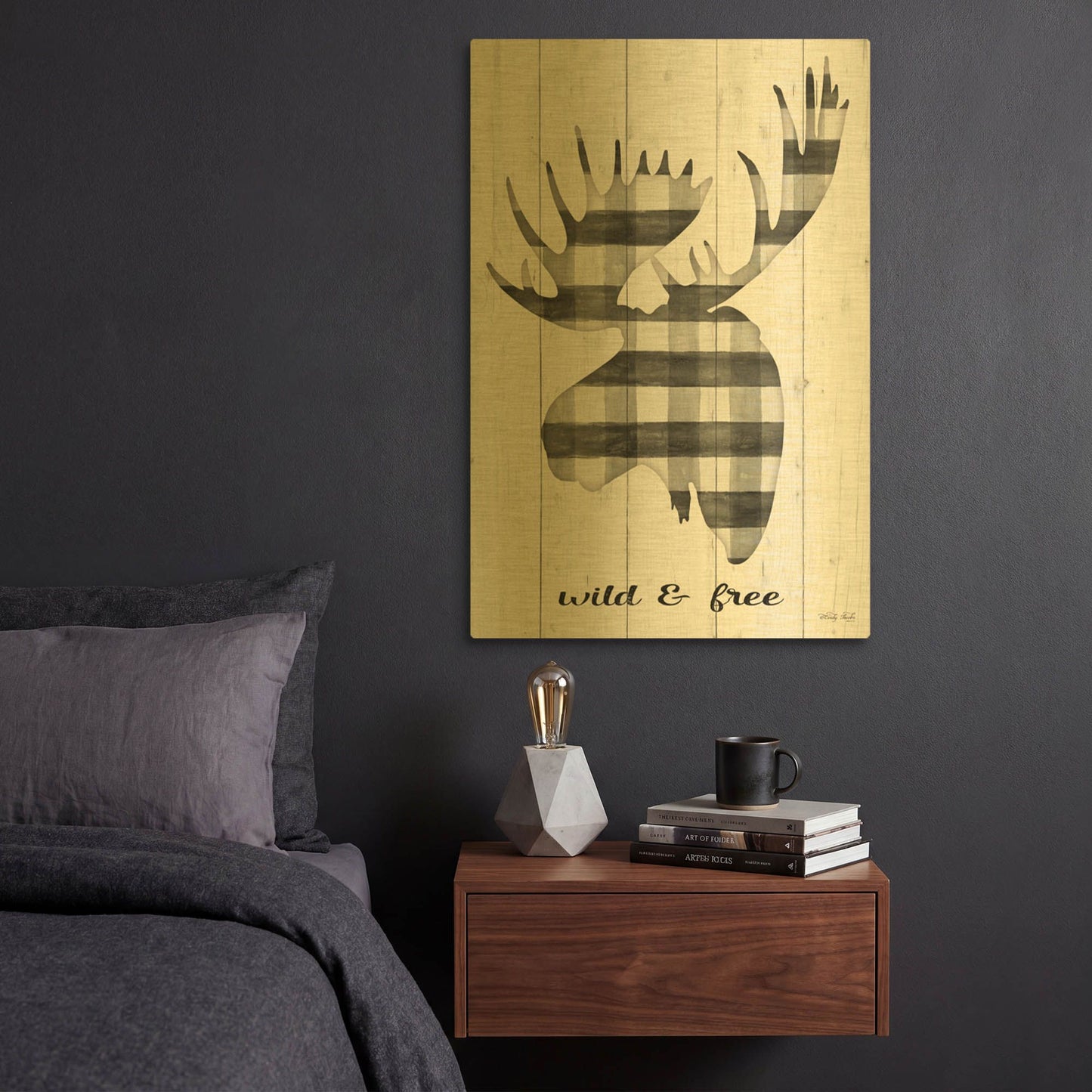 'Wild & Free' By Cindy Jacobs Gold Metal Wall Art