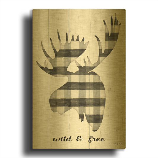 'Wild & Free' By Cindy Jacobs Gold Metal Wall Art