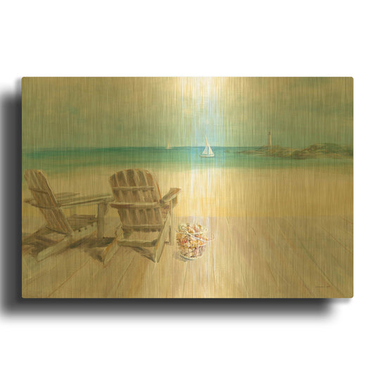'Danhui Nai-22708-32x24HR_Seaside Morning no Window' By Danhui Nai Gold Metal Wall Art
