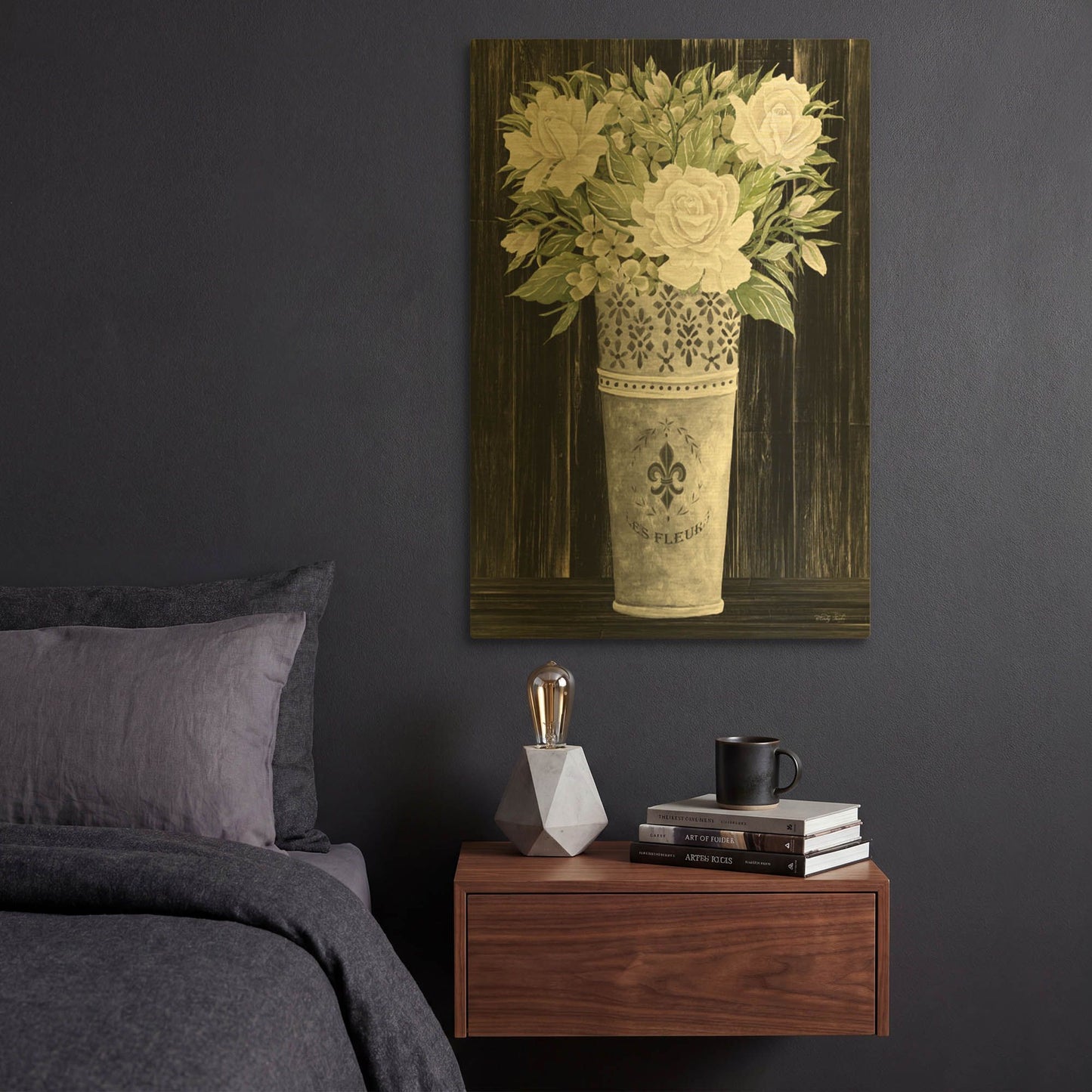 'Punched Tin Floral III' By Cindy Jacobs Gold Metal Wall Art