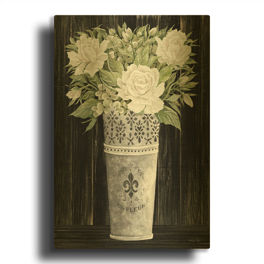 'Punched Tin Floral III' By Cindy Jacobs Gold Metal Wall Art
