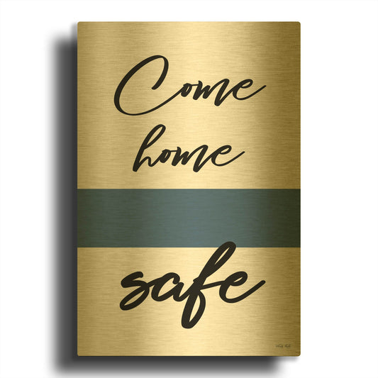 'Come Home Safe' By Cindy Jacobs Gold Metal Wall Art