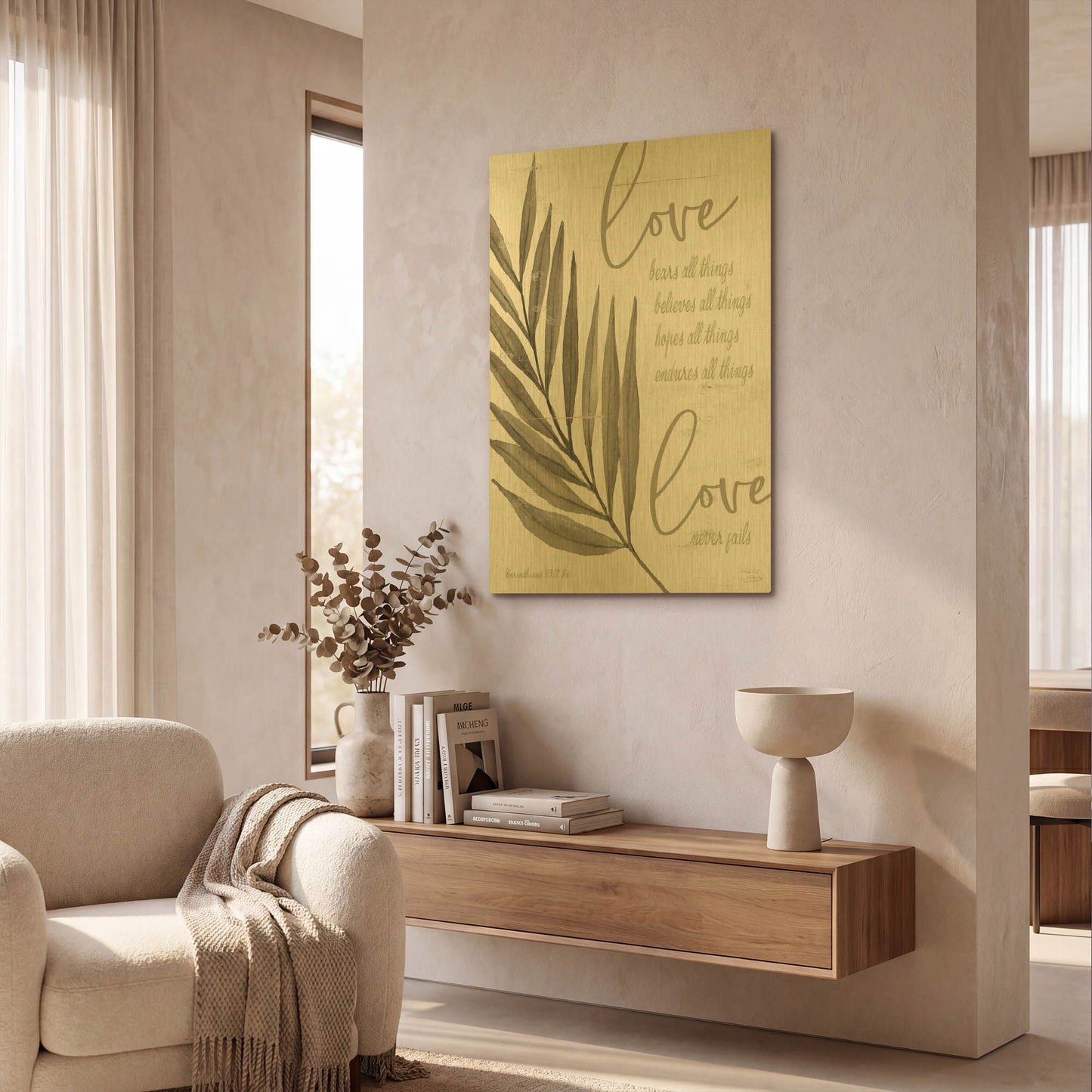 'Love Never Fails 2' By Cindy Jacobs Gold Metal Wall Art