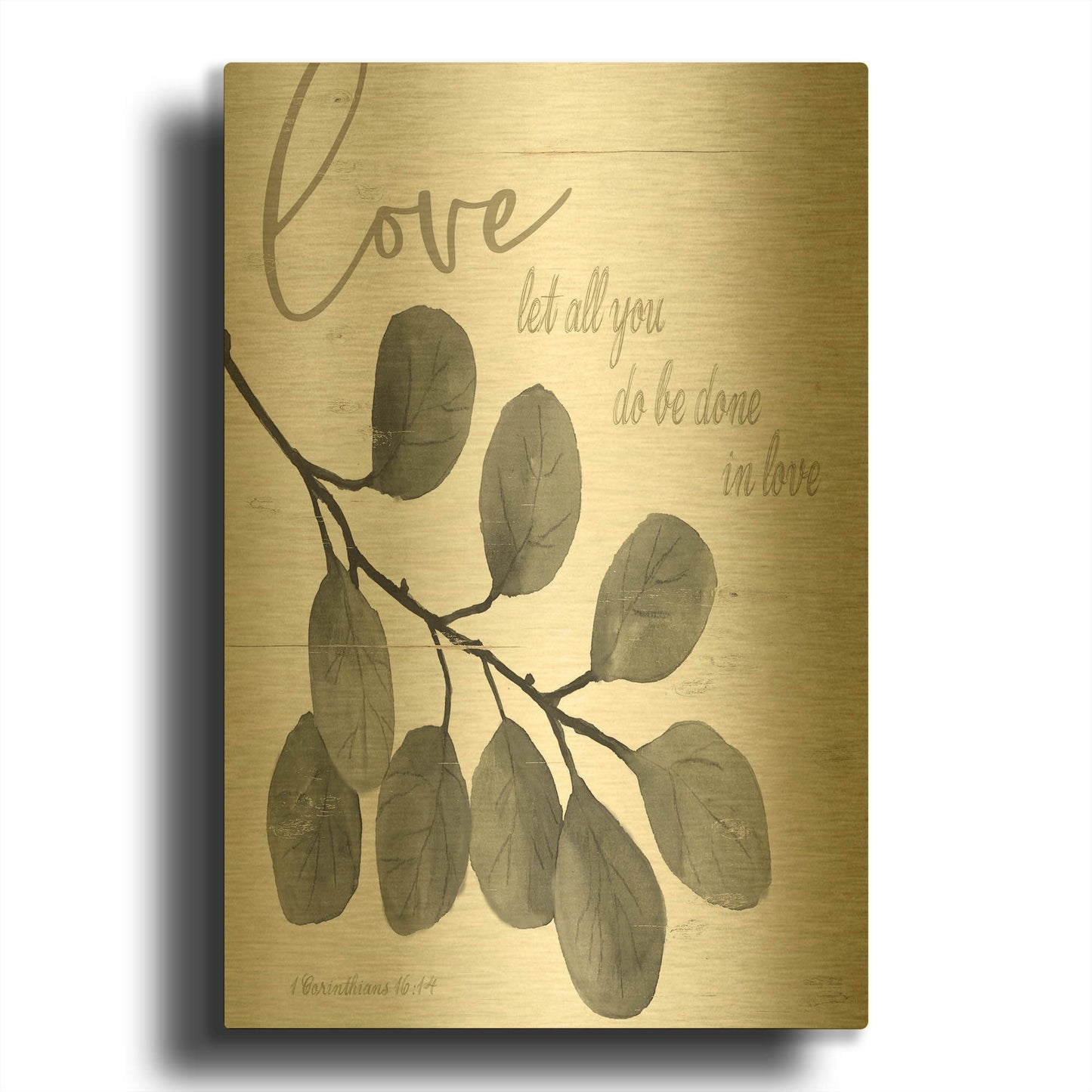 'Let All You Do Be Done in Love' By Cindy Jacobs Gold Metal Wall Art