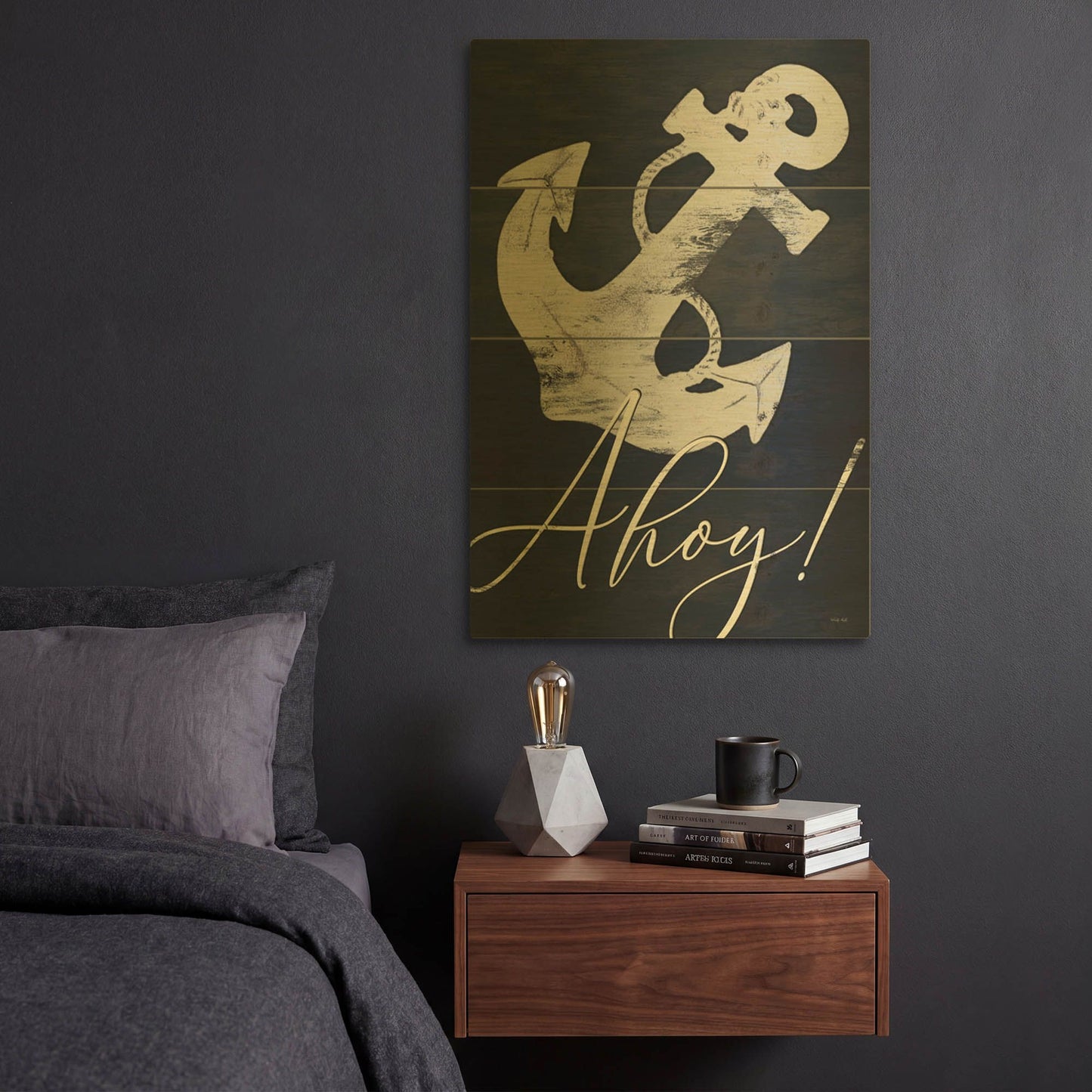 'Anchor Ahoy' By Cindy Jacobs Gold Metal Wall Art