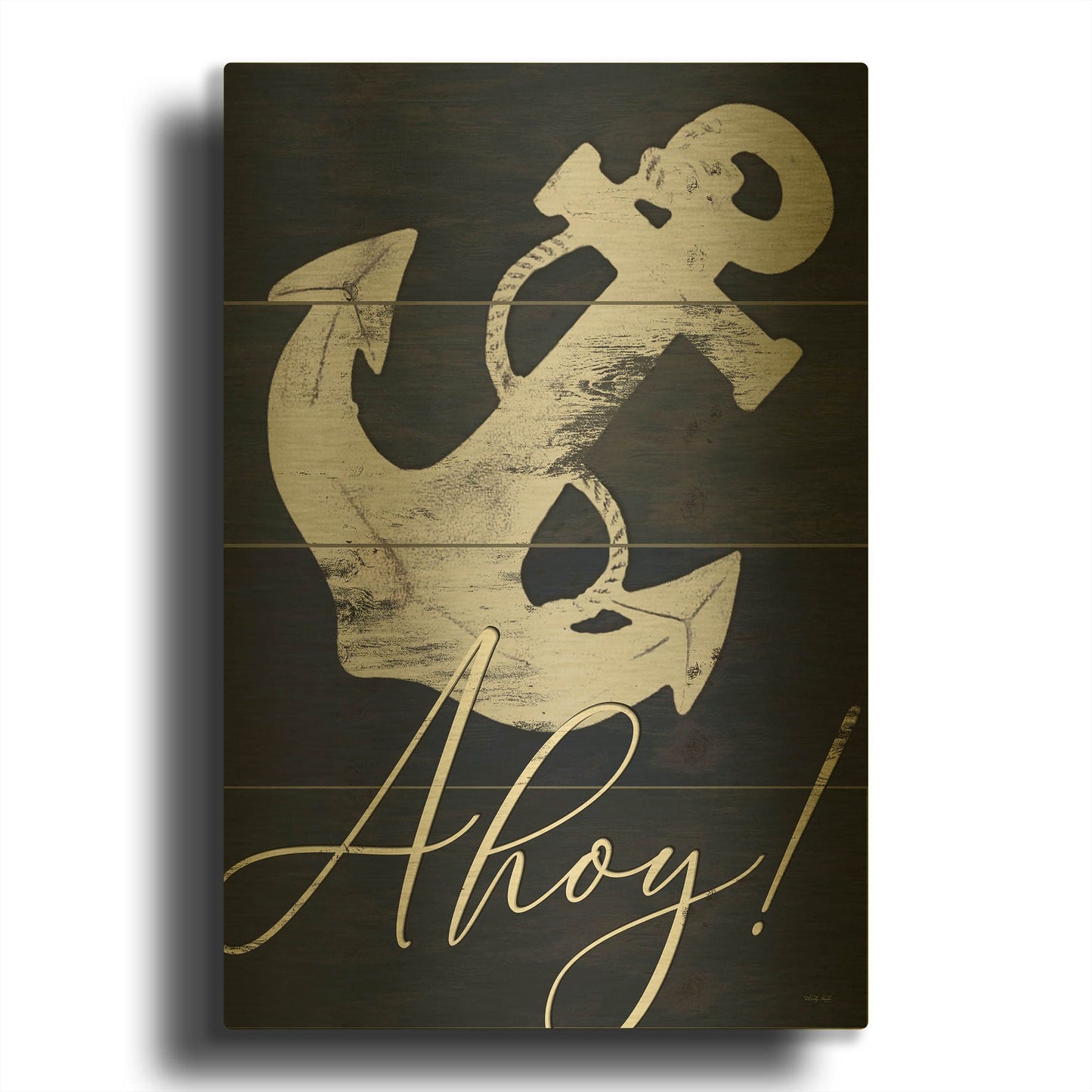'Anchor Ahoy' By Cindy Jacobs Gold Metal Wall Art