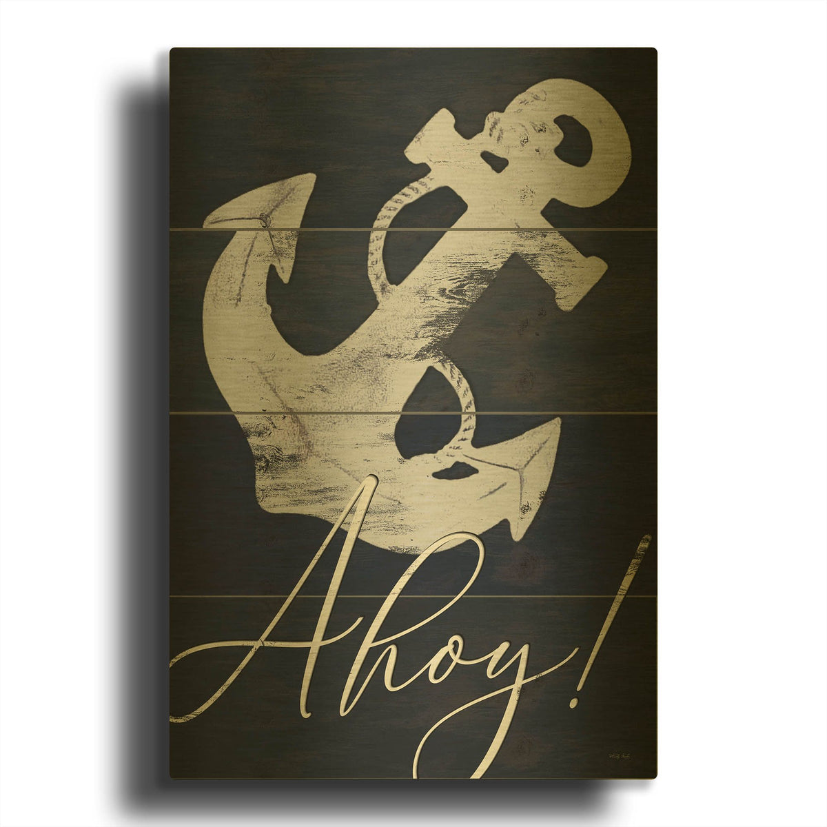 'Anchor Ahoy' By Cindy Jacobs Gold Metal Wall Art