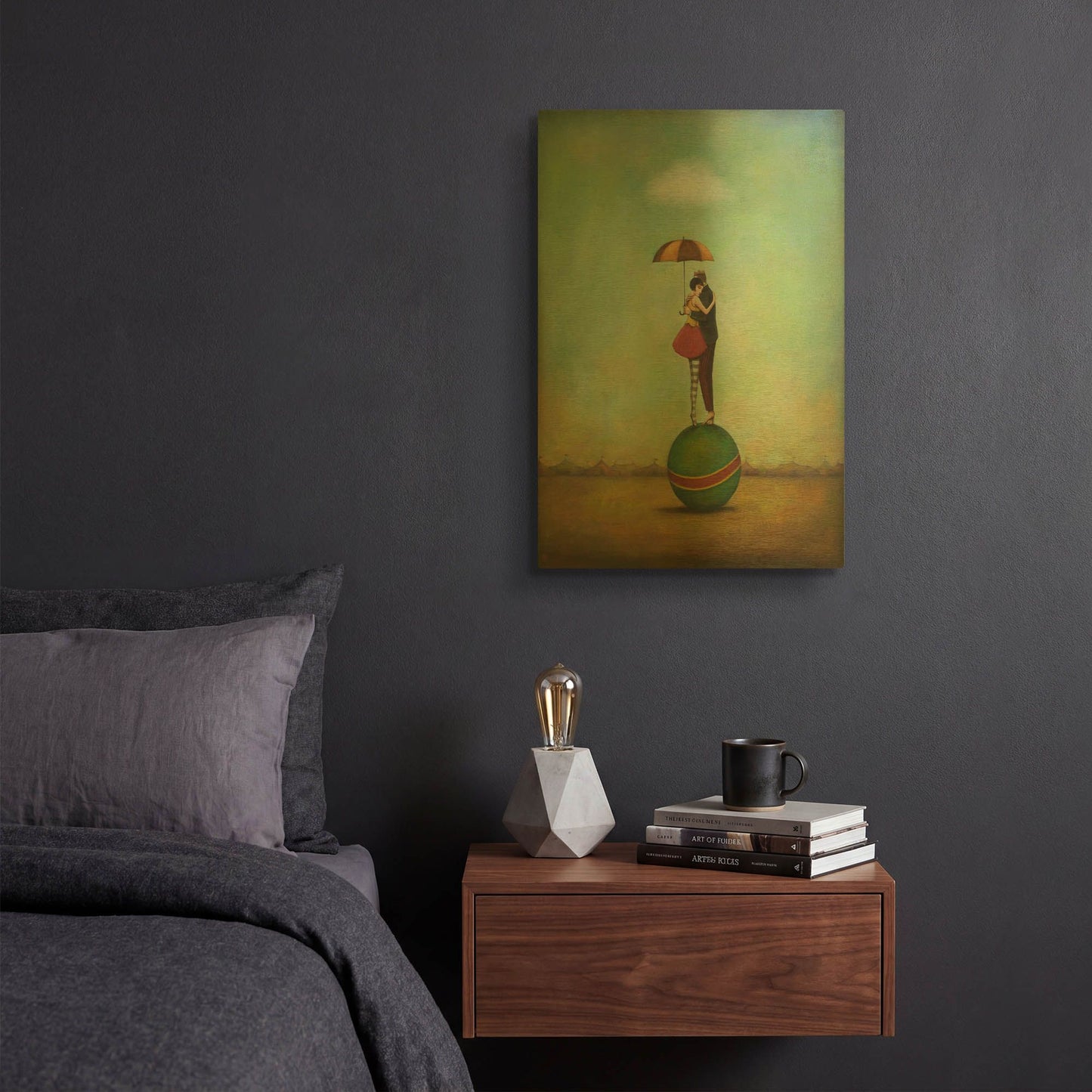 'Circus Romance' By Duy Huynh Gold Metal Wall Art