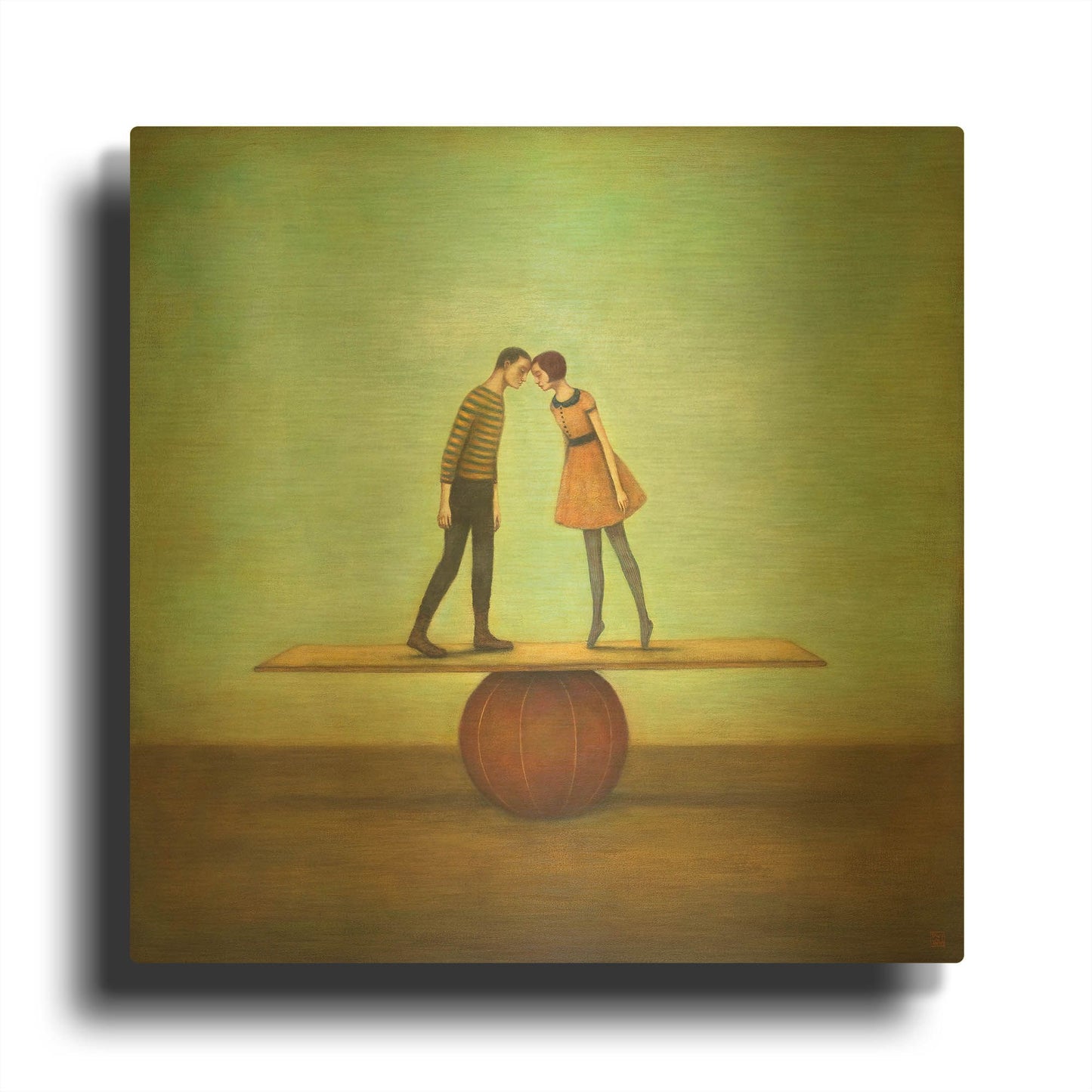 'Finding Equilibrium' By Duy Huynh Gold Metal Wall Art